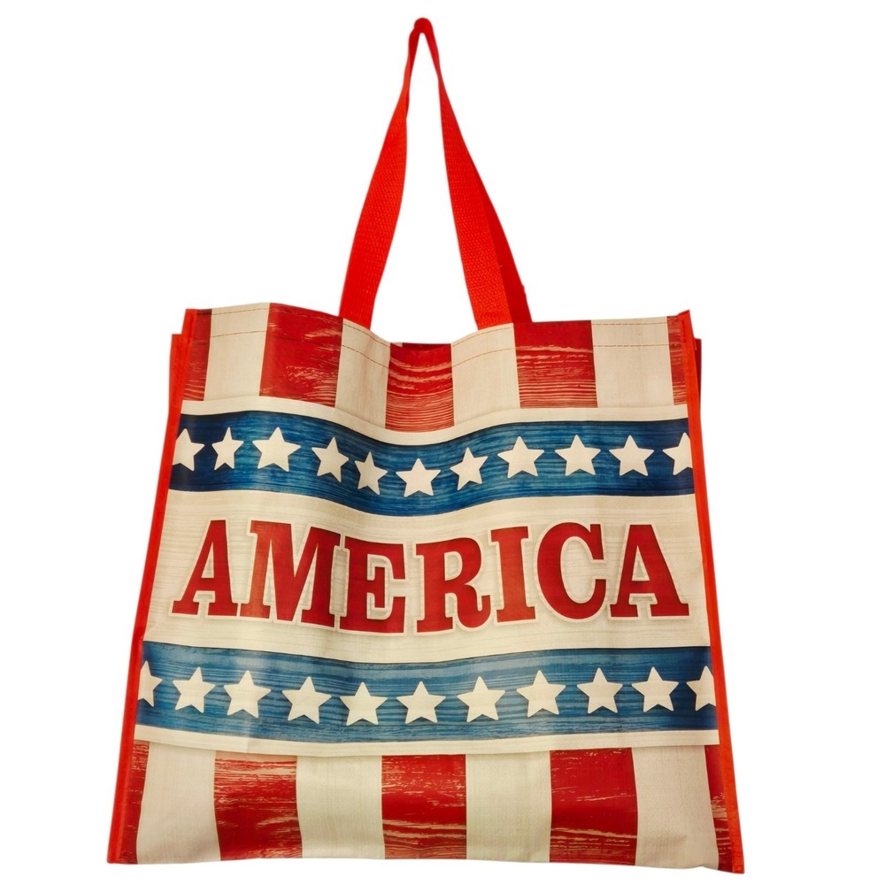 Patriotic America Stars And Stripes Memorial Day Independence Gift TJMaxx Bag